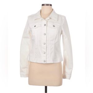 LOFT white denim jacket.
